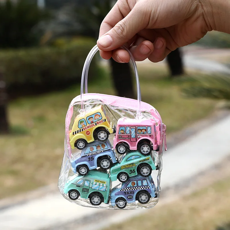 Pull Back Cars Children Mini Inertia Toys Simulation Model Plastic Cartoon Parent Child Developmental Toy Student Prizes TMZ