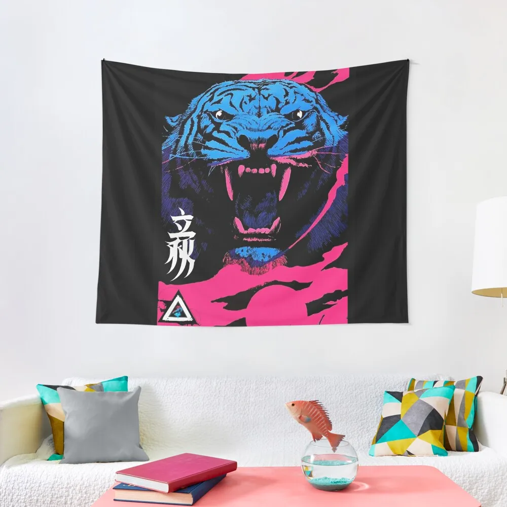 

Vaporwave Animal Print Tiger Modern Fashion Cyberpunk Style Tapestry Aesthetic Room Decor House Decoration Tapestry