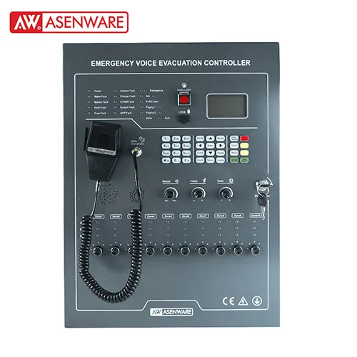 Asenware new public broadcasting system  control panel with Emergency Voice together