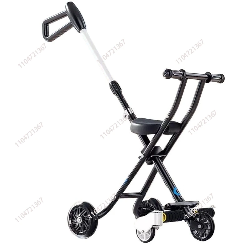 

Трехколесная детская легкая портативная простая детская коляска для прогулок ребенка