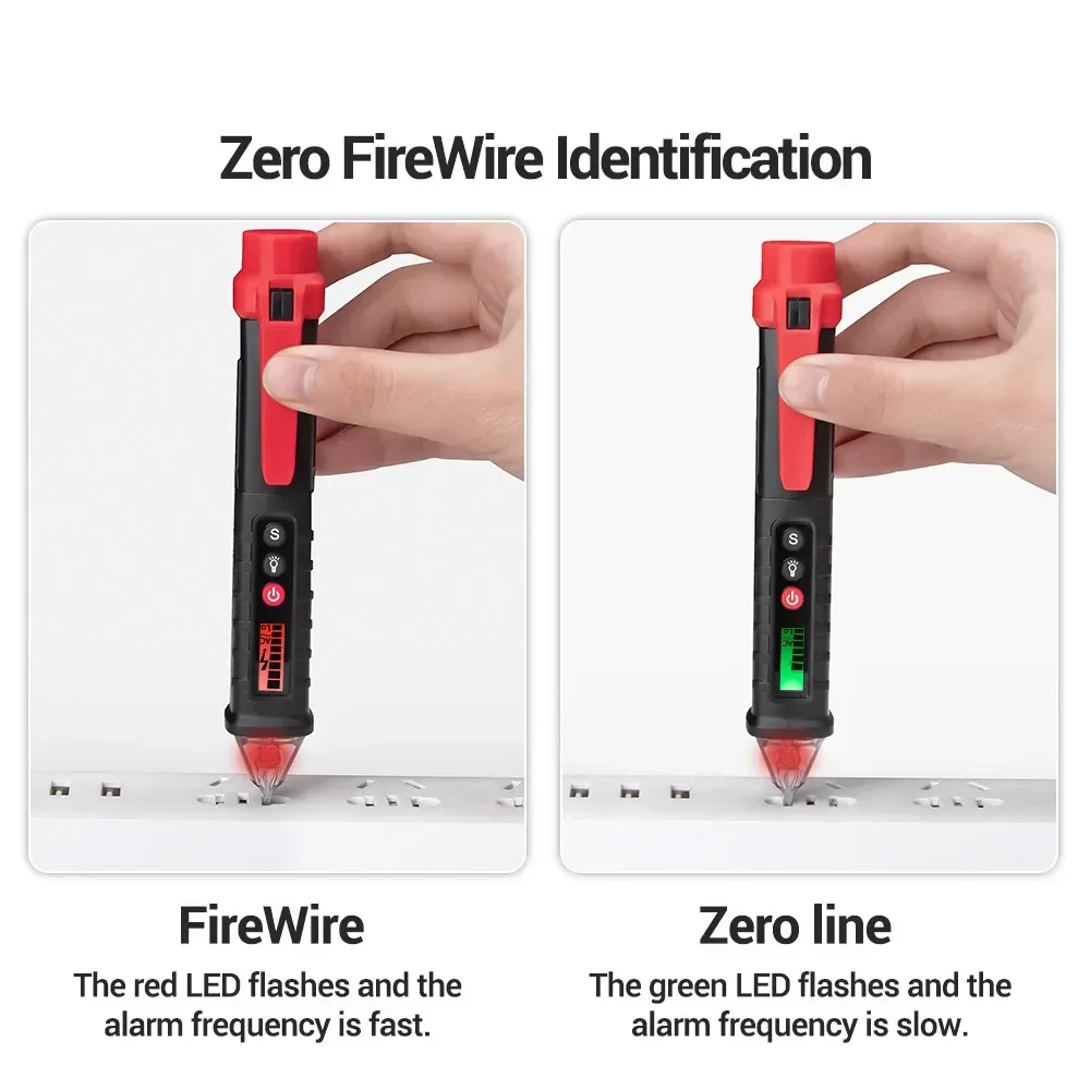 VC1010 Voltage Detector Intelligent Non-contact Pen AC Tester Meter Tester Pen Electric Indicator LED Sensor Volt Current Tester