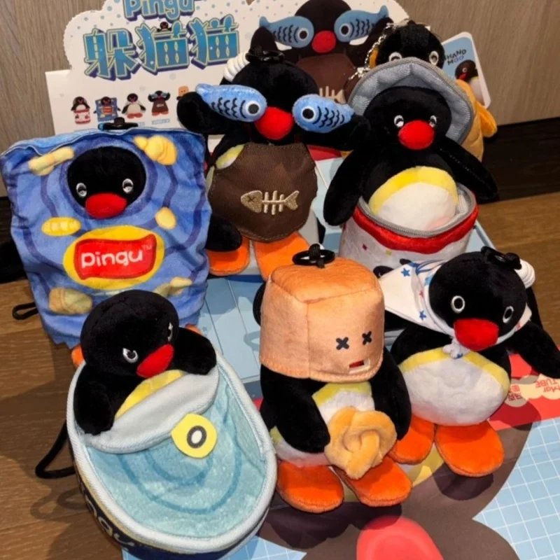 

Аутентичная серия Pingu Hide And Seek, кулон, слепая коробка, подвесной орнамент, модная игрушка, коллекционные куклы для девочек, домашний декор, статуэтки