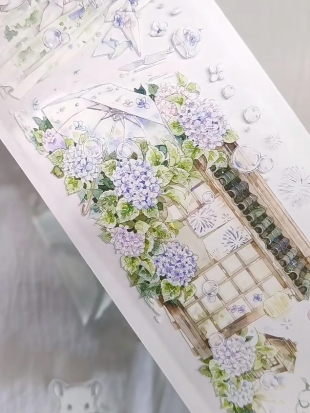 5M Shining Summer Style Poem Shell Shiny Pet Washi Tape Planner Journal Badge Diy Flower