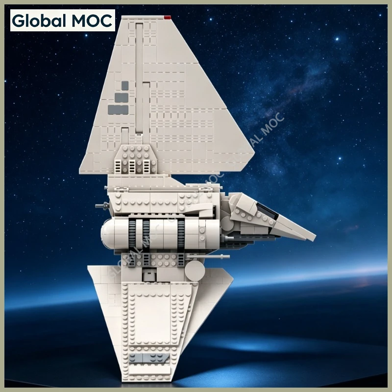 Sci-Fi Foldable Wing Space Shuttle MOC Building Blocks Interstellar Transport Collectible Model