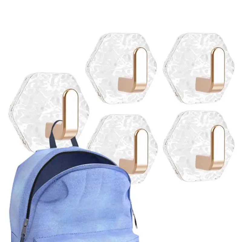 

Towel Hooks for Bathrooms 5X Adhesive Shower Hooks No-Drill Robe Racks for RV Apartment Living Dorm Kitchen Poolside Storage