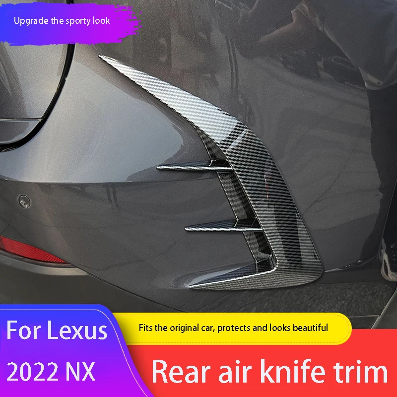 Suitable For 2022 Lexus NX350h Rear Blade Trim Strip nx250 Modified Rear Air Knife nx350 Rear Bumper Exterior Frame