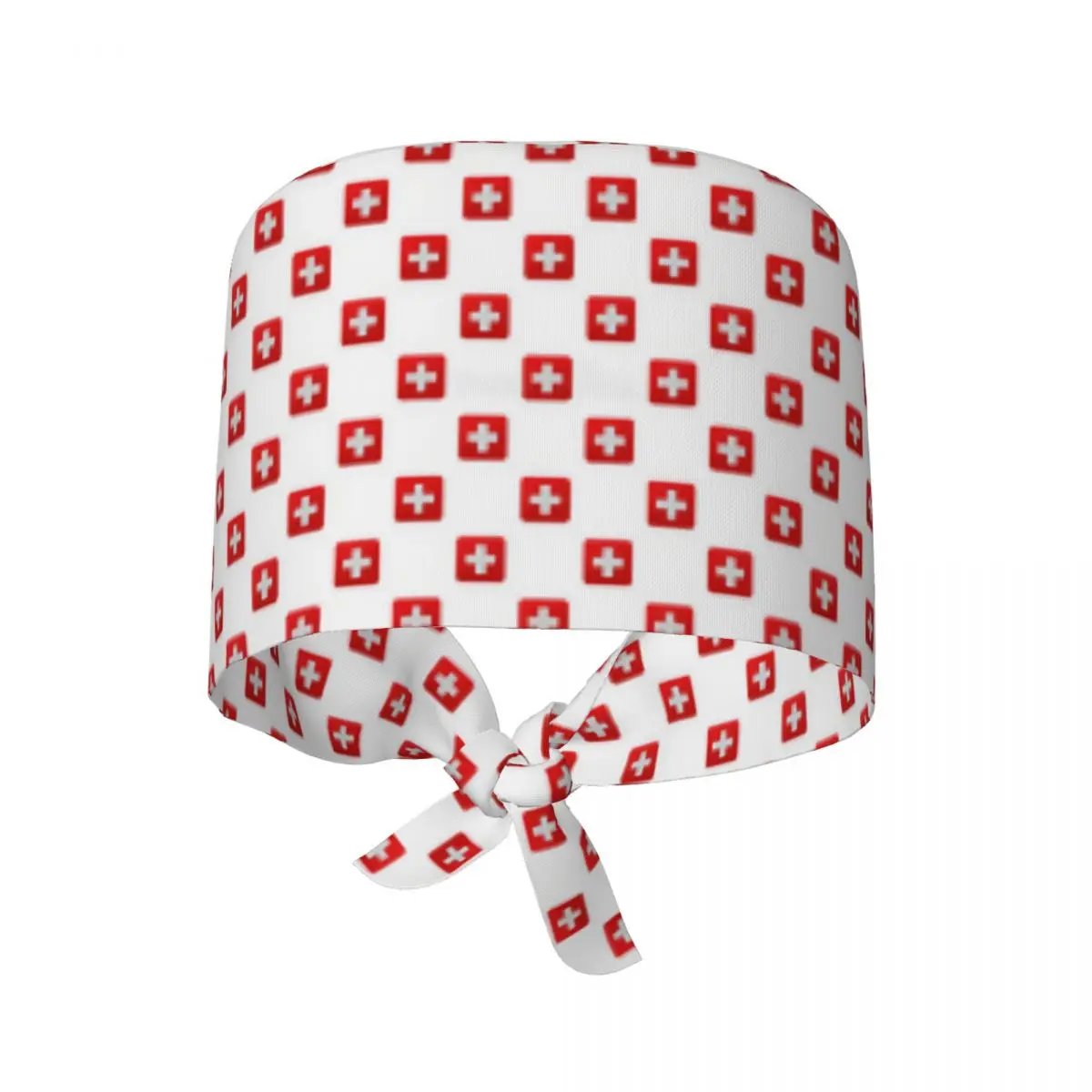 Nursing Hats Red Medical Cross Symbols Scrub Caps Casual Medical Hat For Unisex Women Tie Back Custom Working Cap