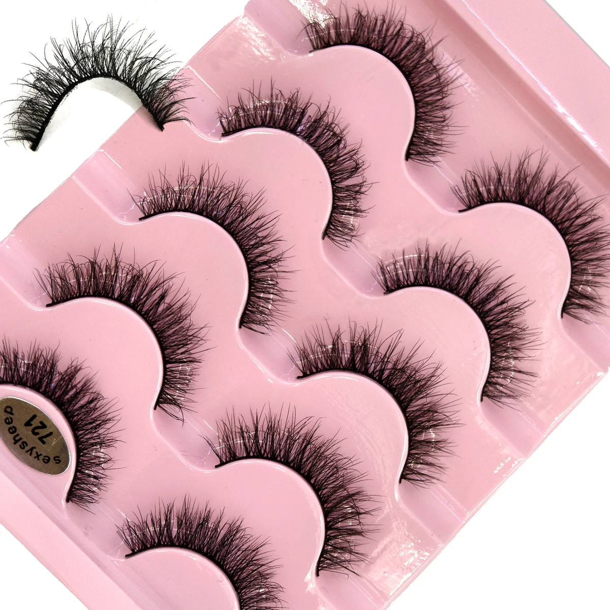 New Full 5 Pairs one box 3D Mink Hair False Eyelashes Natural Thick Long Eye Lashes Wispy Makeup Beauty Extension Tools H13mini