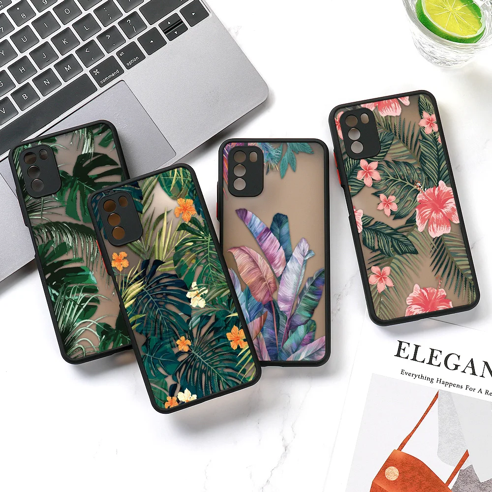 Palm tree Leaves Plant Flower Phone Case For Xiaomi Redmi Note 10 9 8 11 12 Pro Case Poco X3 X5 F5 Pro Mi 12 11 Lite 11T Cover