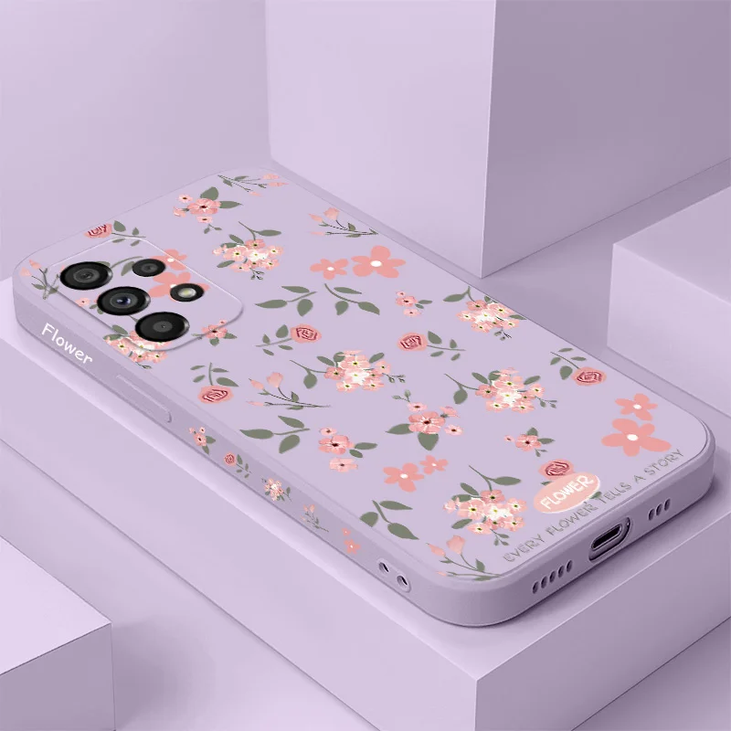 Floral Scent Case For Samsung Galaxy A73 A53 A33 A23 A13 A06 A03 A72 A52 A52S A32 A22 A16 A12 A02S A71 A51 A31 A21S 4G 5G Cover