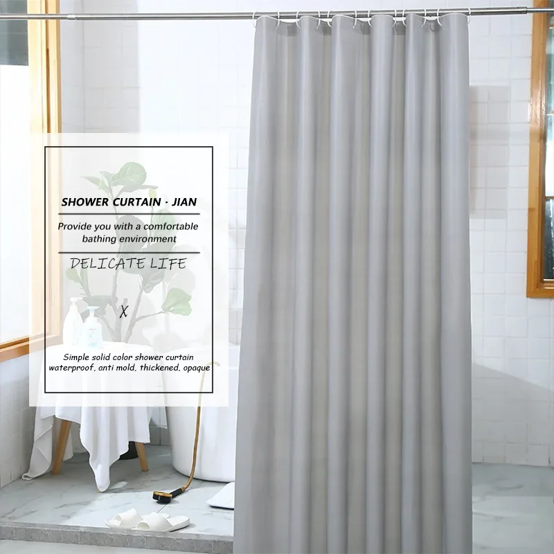 Clear Shower Curtain Plastic Shower Liner PEVA 180x180CM Lightweight Waterproof Shower Curtains for Bathroom with Magnets&Hooks