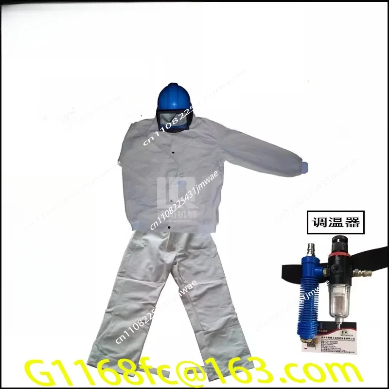 One-piece sandblasting suit, sandblasting helmet, adjustable temperature, activated carbon filter purifier, complete set