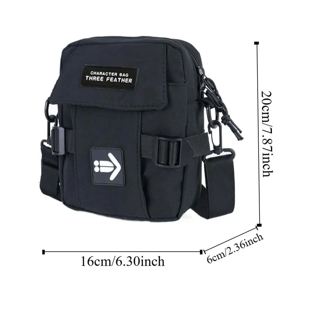 Borsa a tracolla da uomo durevole di grande capacità Borsa in tessuto Oxford regolabile solida Borsa coreana Portafoglio Messenger Borsa a tracolla unisex