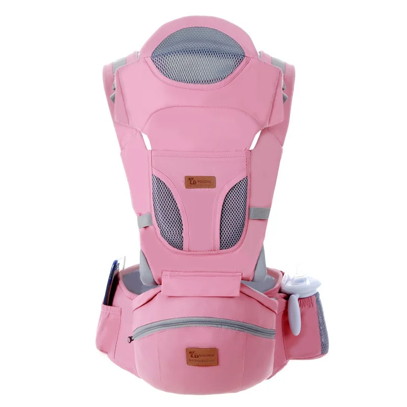 LazyChild Multifunctional Baby Carrier With Baby Waist Stool With Back Plate Head Guard Holding Baby Waist Stool Baby Carrier