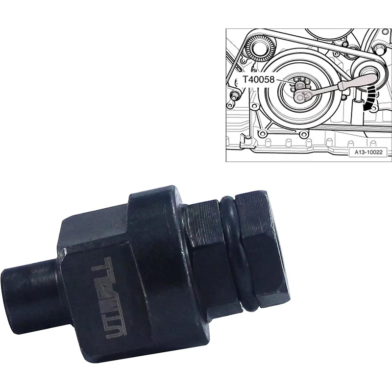 T40058 Crankshaft Turning Socket For Audi 6 Cyl. 2.4L and 3.2L FSI, A6 05+, A8 03+