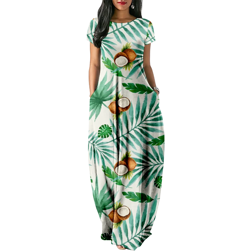 

Summer Stylish Party Dress Hawaiian Streetwear Women Dresses Luxury Maxi Dress Elegant Robe Holiday Girl Fashion Beach Vestidos