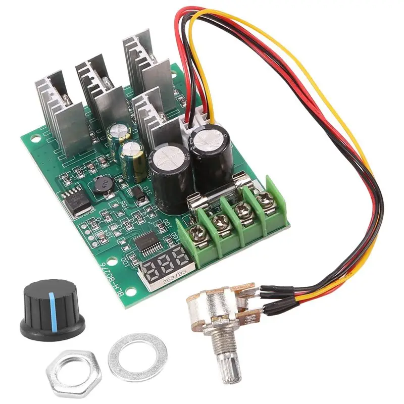 L77A DC 6-60V 30A Adjustable LED Digital Motor Speed Regulator PWM DC Motor Speed Controller 12V 24V 36V 48V