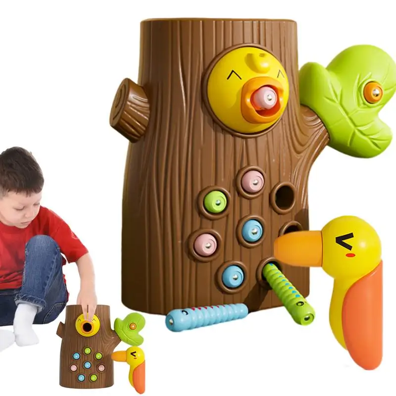 

Magnetic Bird Feeding Game Fine Motor Skills Sensory Learning Toys Woodpecker Feeding Game Engages Interest For Kids Aids In