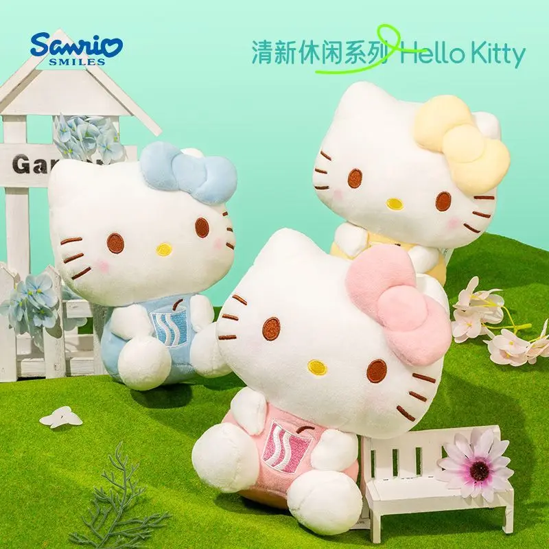 

Оригинальная плюшевая кукла Sanrio Hello Kitty, очень мягкая мягкая игрушка для подруги, милый романтический подарок на день рождения или праздник Циси.