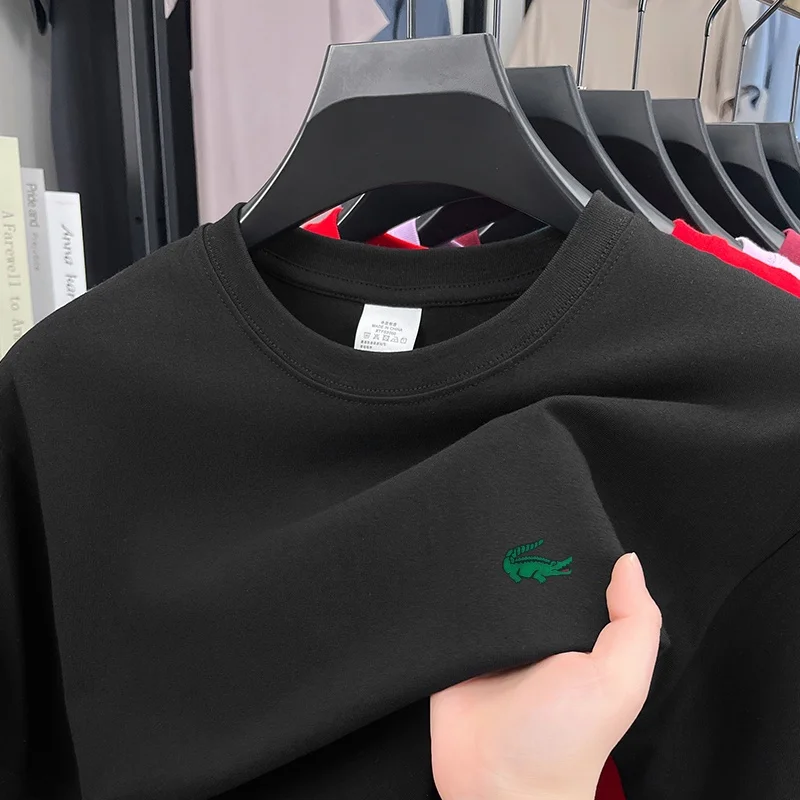 الراقية جودة الرجال 100 القطن س الرقبة تي شيرت الصيف الحد الأدنى الحيوان طباعة ملابس بأكمام قصيرة عادية التنقل الرجالية