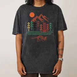 The Land Combed cotton Tops & Tees Gift Idea Cool vintage T Shirt Classic Discount Crewneck Washed Tops Shirt Short Sleeve