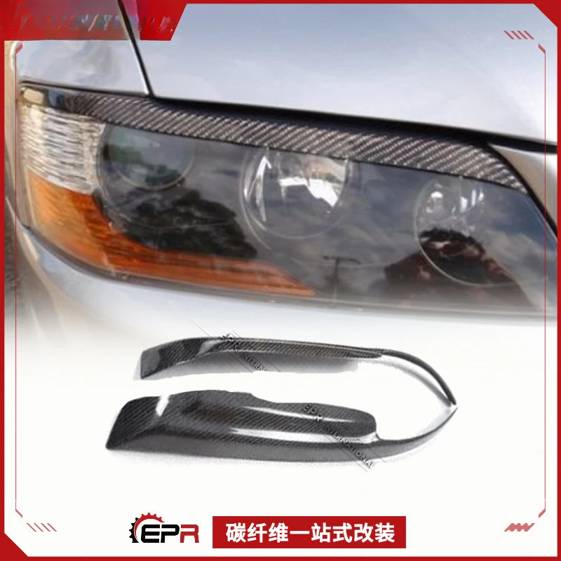 

Для Mitsubishi Evolution 7/8/9 отделка фар из углеродного волокна, линия для бровей - дополнительная часть переднего фонаря