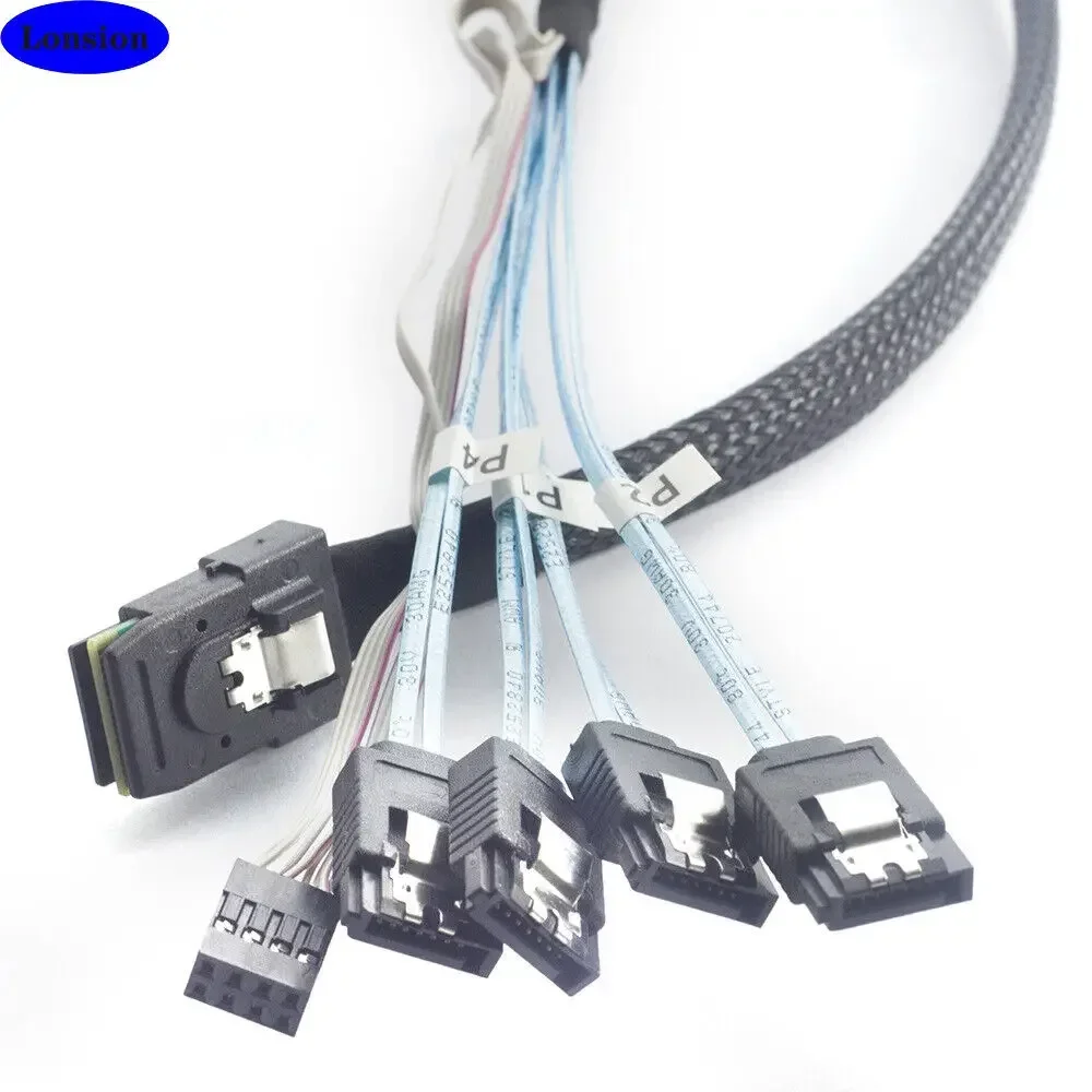 

MINI SAS SFF- 8087 To 4 Ports SATA Server High-speed Connection Cable
