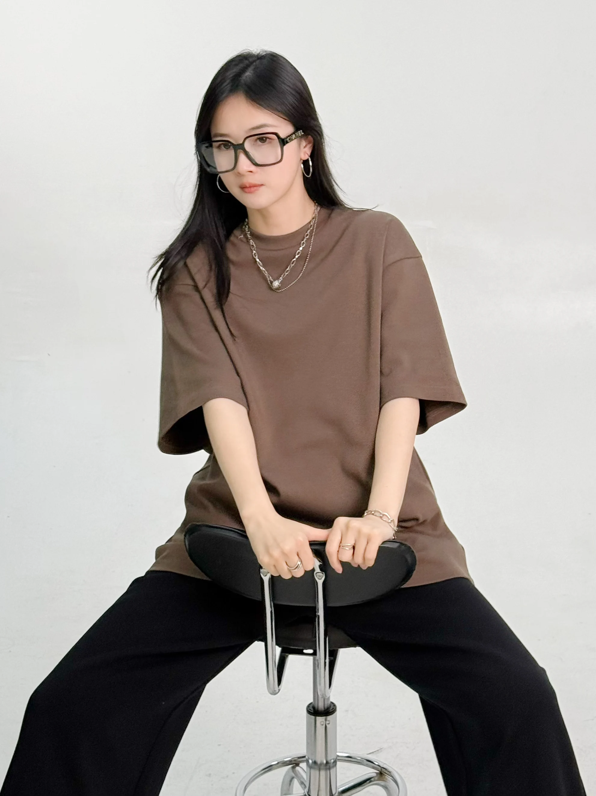 

Дышащая футболка из чистого хлопка, оверсайз, повседневная, женская, весенняя, модная, с круглым вырезом, коротким рукавом, удобная, комфортная, топ