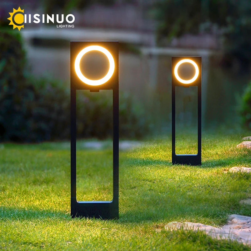 LED Lawn Lights Waterproof Landscape Lighting Professional 110-240v 12w Outdoor Garden Decora Aluminum Square for Pathway Patios