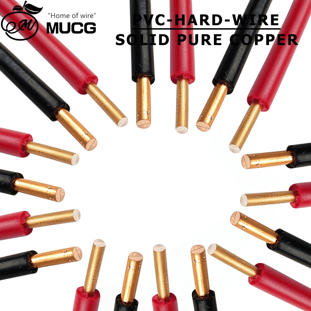 PVC Single-core Copper wire Solid Pure Copper wire Single-core Copper cable Black Insulated copper wire For Power supply system