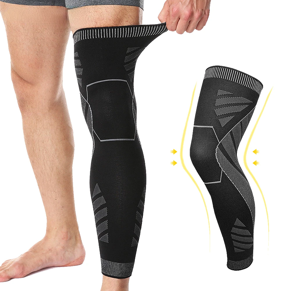 1 PCS Sports Full Leg Compression Sleeve Knee Brace Support Protector for Weightlifting Arthritis Joint Pain Relief Muscle Tear