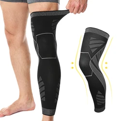 1 pz sport Full Leg Compression Sleeve ginocchiera protezione di supporto per sollevamento pesi artrite sollievo dal dolore articolare strappo muscolare