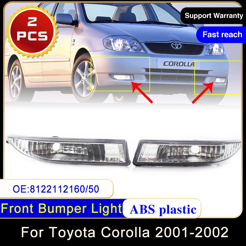 For Toyota Corolla Allex E120 E130 2001 2002 US 8122112160 8121112150 Foglight Car Front Bumper Foglamp Stop Driving Light Lamp