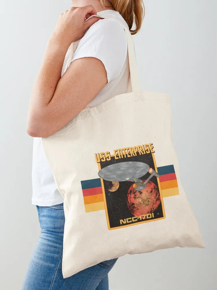 

USS Enterprise NCC-1701 Tote Bag shopping bag logo reusable grocery bags Custom bag canvas tote