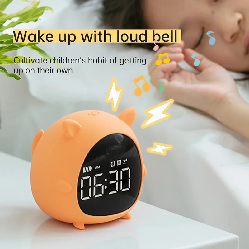Alarm Clock Kids Child Children Sleep Bedside Alarm Clock Digital Wake Up Temperature Snooze Timer Clock for Bedroom/Table/Desk