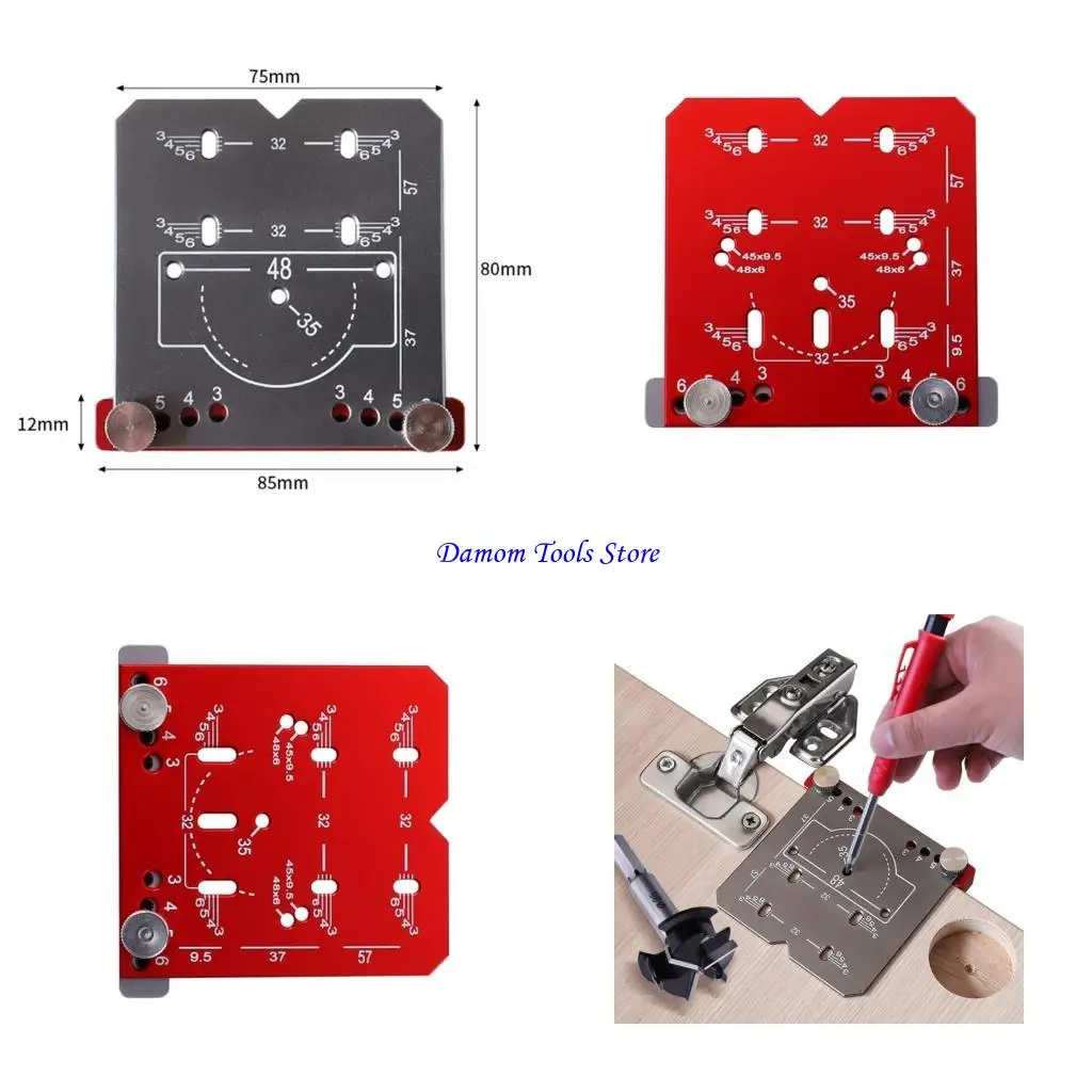 

алюминиевые шарнирные приспособления 57БЭ с регулируемым расстоянием кромок для точного сверления шкафа