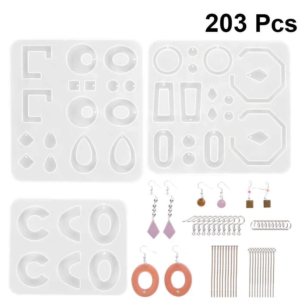 

Diy Crystal Glue Tools Silicone Mold For Jewelry Making Handmade Earrings Ornaments Craft Kit Resin Molds Set