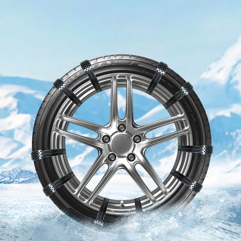 1/10PCS Pneumatico per auto Catena antiscivolo Ispessita per uso generale Striscia di catena da neve Non fa male Pneumatico Inverno Emergenza Anti-skid Cravatte