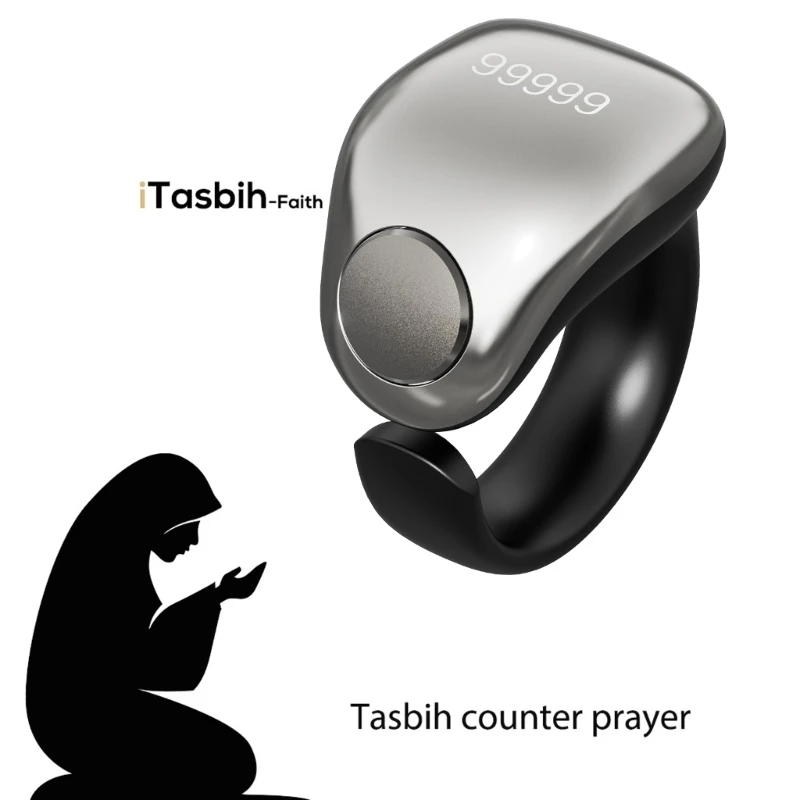 Digital Tasbih Counting Device Rings Digital Tally Counter 3.7V Input Includes Charging Base 16 to 24mm