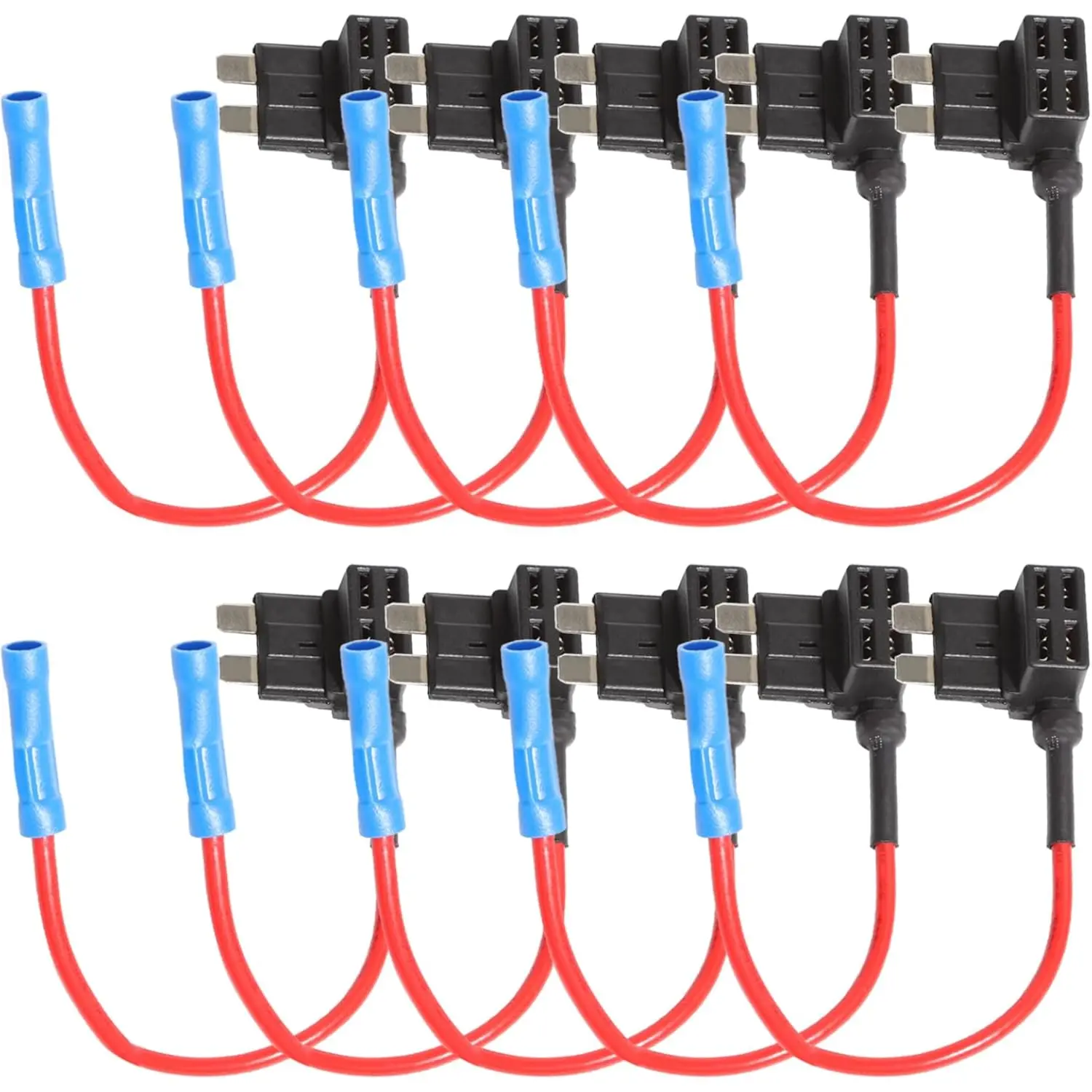 10pcs 12V MINI SMALL MEDIUM Size Car Fuse Holder Add-a-circuit TAP Adapter Micro Mini Standard ATM Blade Fuse for Cars Vans