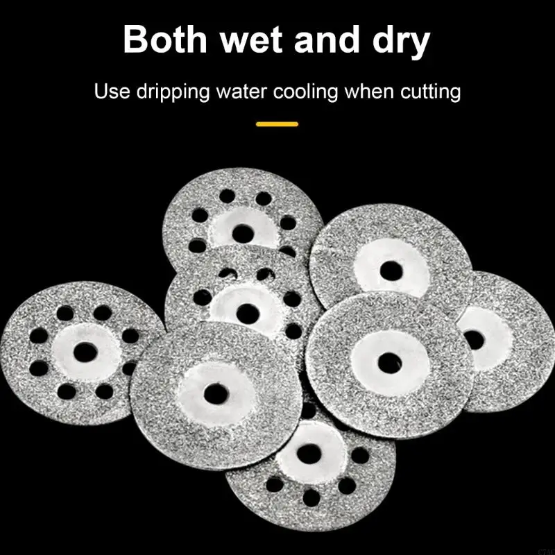 20 قطعة 22 ملم عجلات قطع الماس مع 4pcs 3mm mithrels لمشاريع DIY للسيراميك الزجاجي والحجر C7AC