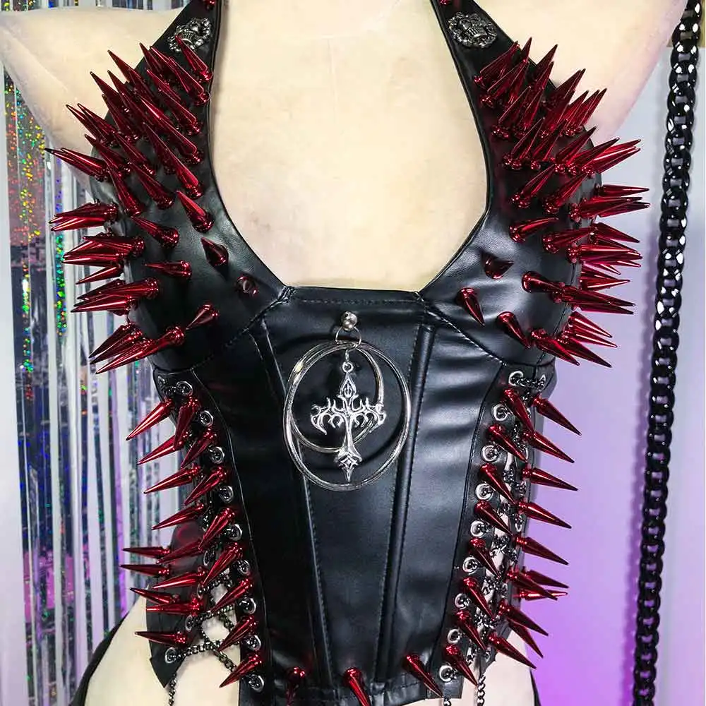 

E-Girls Kawaii Harajuku Punk Rock DIY Eco 80s 90s Gothic Tank Teen Grunge Emo Hand Made Y2K Halter Camisole TOPS Goth