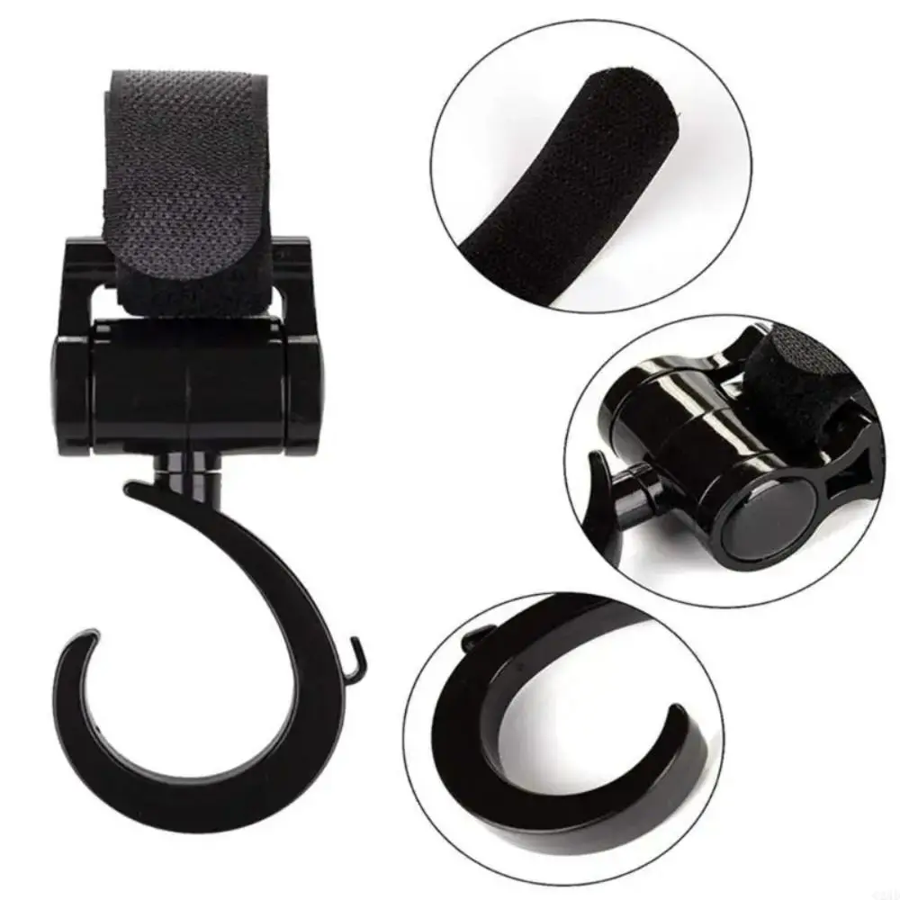 Gancho Grande para Cochecito, Gancho Multiusos con Velcro, Colgador para Cochecito, Accesorios Duraderos para Cochecito