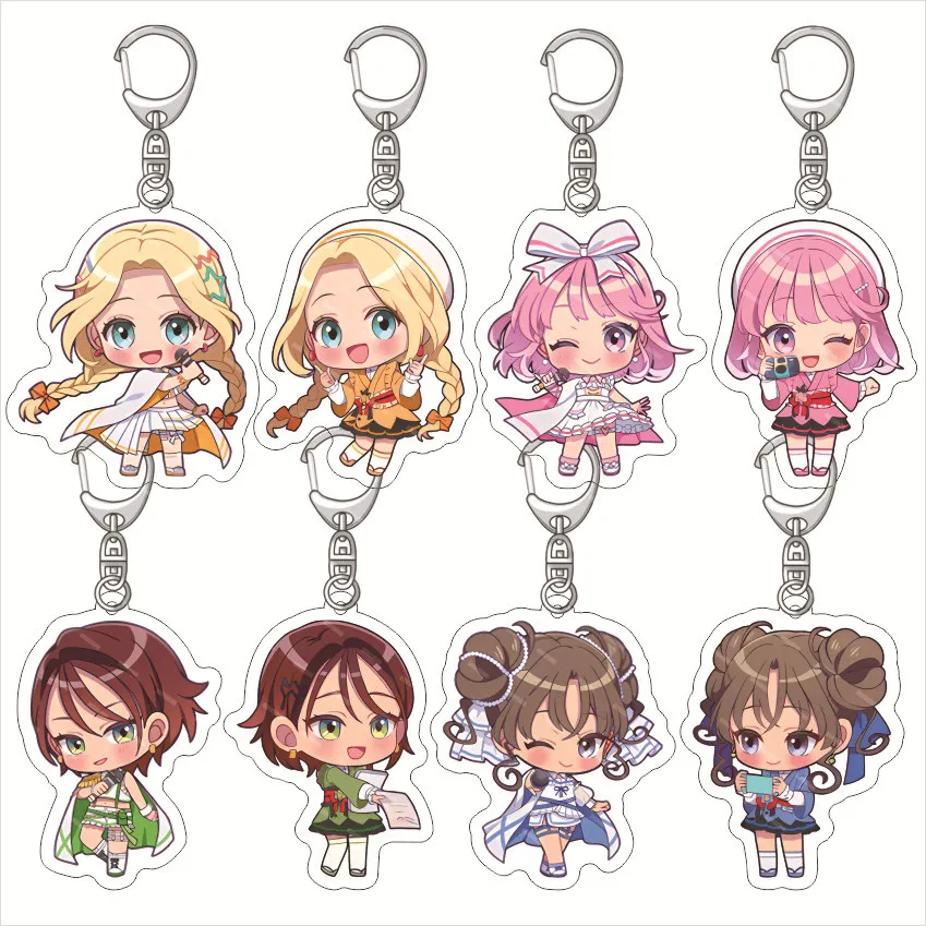 Maebashi Witches Acrylic Fun Keychain Animation Related Products Key Chain Jewelry Friends Gifts Charms New Pendant Llavero Bag