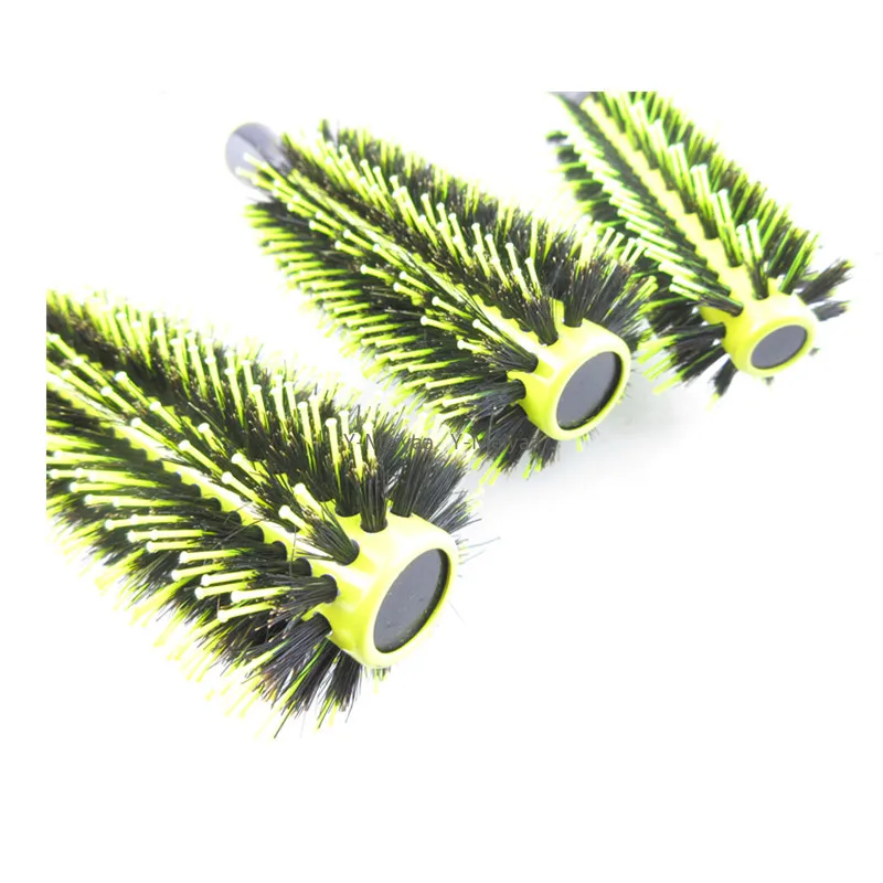 1/6 Stück Wildschweinborsten-Holzkamm Runde Haarbürste Lockenbürsten Damen-Haarstyler Professionelles Friseur-Styling-Werkzeug – Detail 8