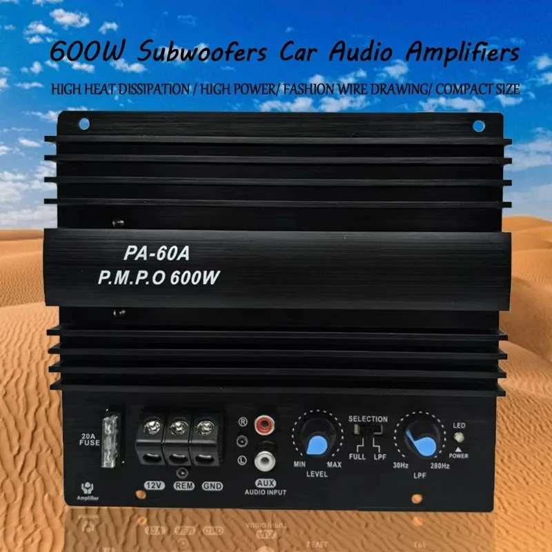 

Автомобильный сабвуфер 600 Вт, мощная плата усилителя звука, автомобильный усилитель 12 В, PA-60