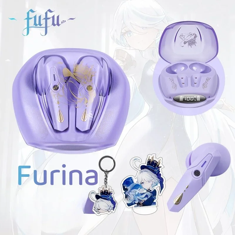 

Genshin Impact Furina Earphone Water God Funina Voice In-Ear Fufu Joint Wireless 5.3 Bluetooth Earphone Music Game Earbuds