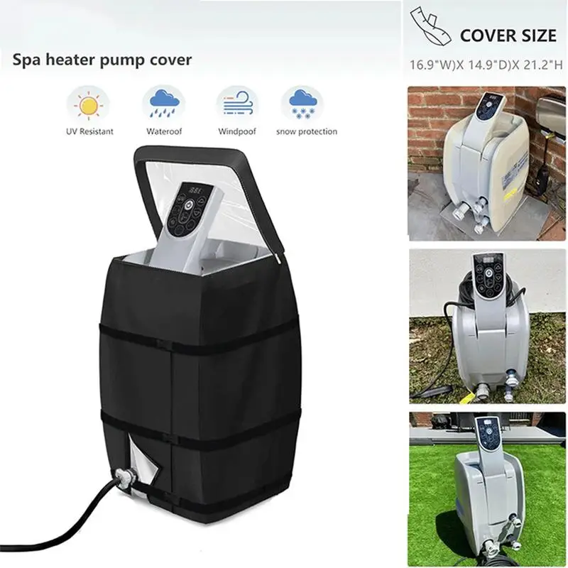 Hot Tub Spa Heater Pump Heavy Duty All-Weather Protection Insulated Cover Hot Tubs For Hot Tub Outdoor Pool Parts