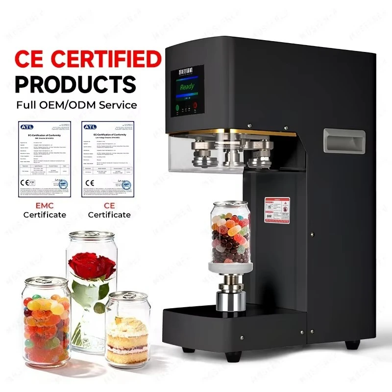 Xiangyin Electric Automatic Can Sealing Machine Intelligent Seal Easy Ring Pull Can Sealing Bubble Tea Machine Sealer