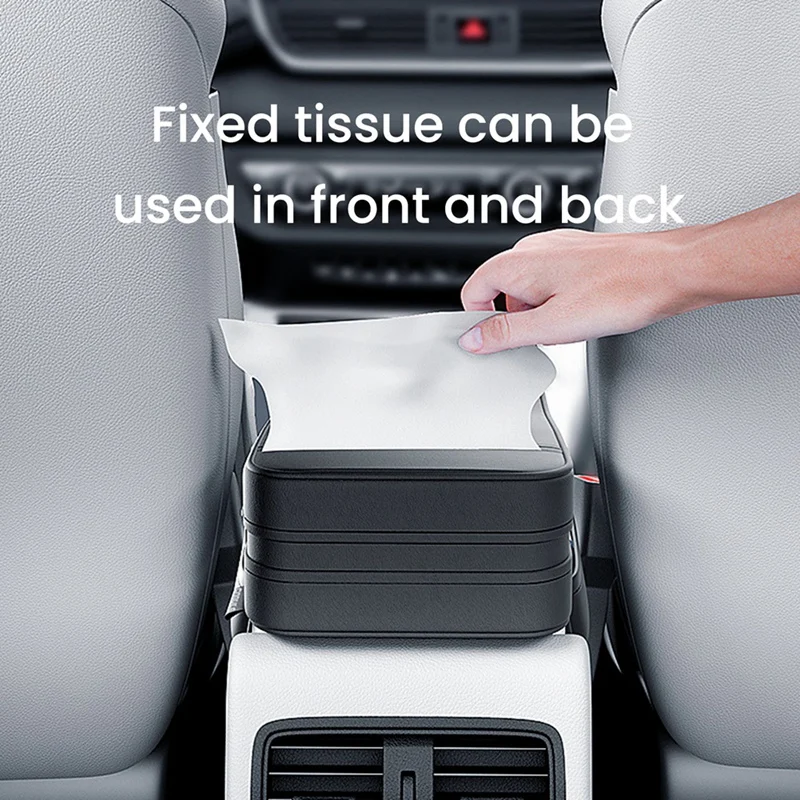 Car Armrest Box Height Pad Universal Central Elbow Rest Support Leather Auto Armrest Cover With Tissue Holder Replacement Parts